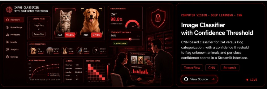 Image Classifier with Confidence Threshold Dark Theme